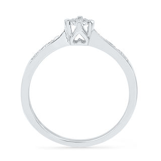 Previously Owned - 0.05 CT. T.W. Diamond Promise Ring in 10K White Gold