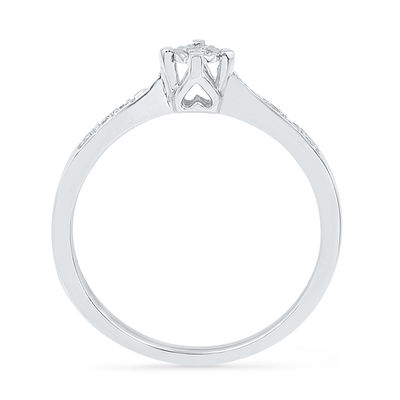 Previously Owned - 0.05 CT. T.W. Diamond Promise Ring in 10K White Gold