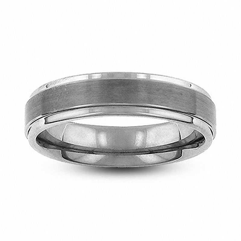 Main Image 1 of Previously Owned - Men's 6.0mm Comfort Fit Wedding Band in Tungsten