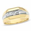 Thumbnail Image 1 of Previously Owned - 0.14 CT. Diamond Solitaire Inset Ring in 10K Gold