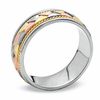 Thumbnail Image 1 of Previously Owned - Men's 8.0mm 14K Tri-Color Gold Woven Wedding Band