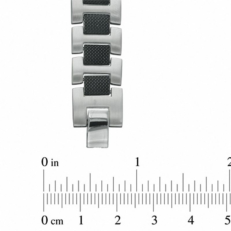 Previously Owned - Mesh Link Bracelet in Two-Tone Stainless Steel - 8.5"