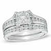 Thumbnail Image 0 of Previously Owned - 1.00 CT. T.W. Composite Diamond Square Bridal Set in 14K White Gold