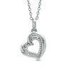 Thumbnail Image 0 of Previously Owned - The Heart Within™ Diamond Accent Tilted Heart Pendant in Sterling Silver