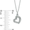 Thumbnail Image 1 of Previously Owned - The Heart Within™ Diamond Accent Tilted Heart Pendant in Sterling Silver