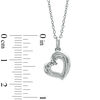 Previously Owned -  Diamond Accent Tilted Heart Pendant in Sterling Silver