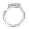 Thumbnail Image 1 of Previously Owned - The Heart Within™ Diamond Accent Tilted Heart Ring in Sterling Silver and 10K Rose Gold