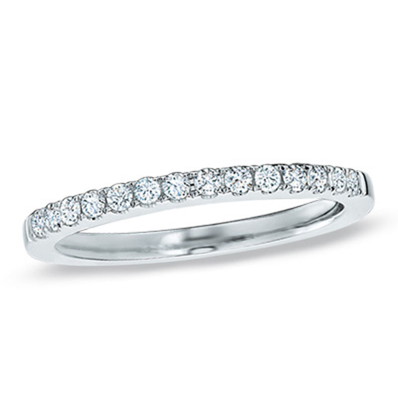 Main Image 1 of Previously Owned - 0.23 CT. T.W.  Diamond Band in 14K White Gold (I/SI2)