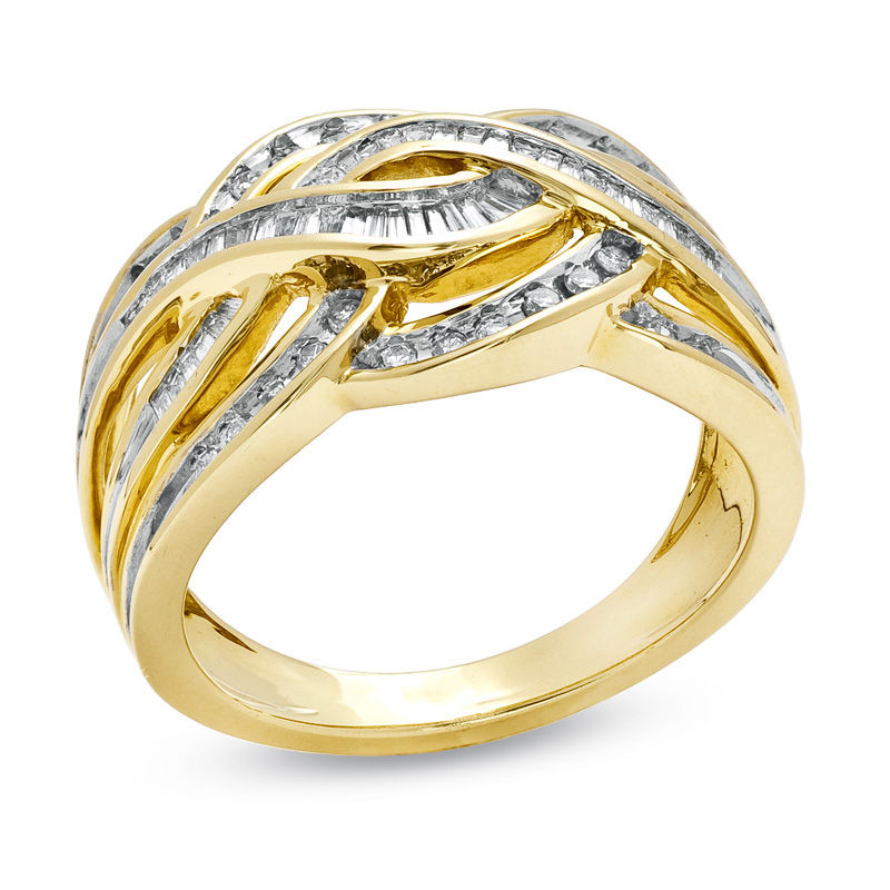 Main Image 2 of Previously Owned - 0.50 CT. T.W. Diamond Loose Braid Ring in 10K Gold