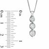 Previously Owned - 0.50 CT. T.W.   Diamond Three Stone Pendant in 14K White Gold - 17"