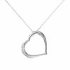 Thumbnail Image 0 of Previously Owned - Diamond Accent Three Stone Heart Pendant in 10K White Gold