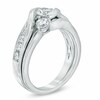 Thumbnail Image 1 of Previously Owned - 1.00 CT. T.W. Diamond Three Stone Slant Bridal Set in 14K White Gold