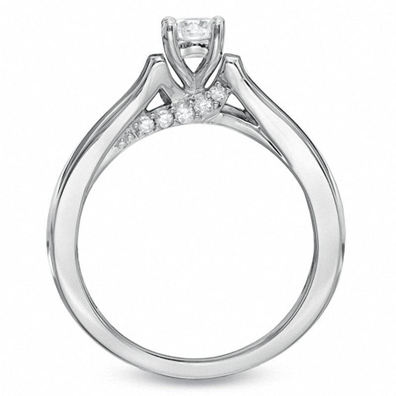 Previously Owned - 0.50 CT. T.W. Diamond Engagement Ring in 14K White Gold