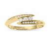 Thumbnail Image 1 of Previously Owned - 0.18 CT. T.W. Diamond Three Stone Bypass Ring in 10K Gold