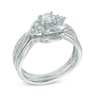 Thumbnail Image 1 of Previously Owned - 0.63 CT. T.W. Diamond Tri-Sides Bridal Set in 10K White Gold