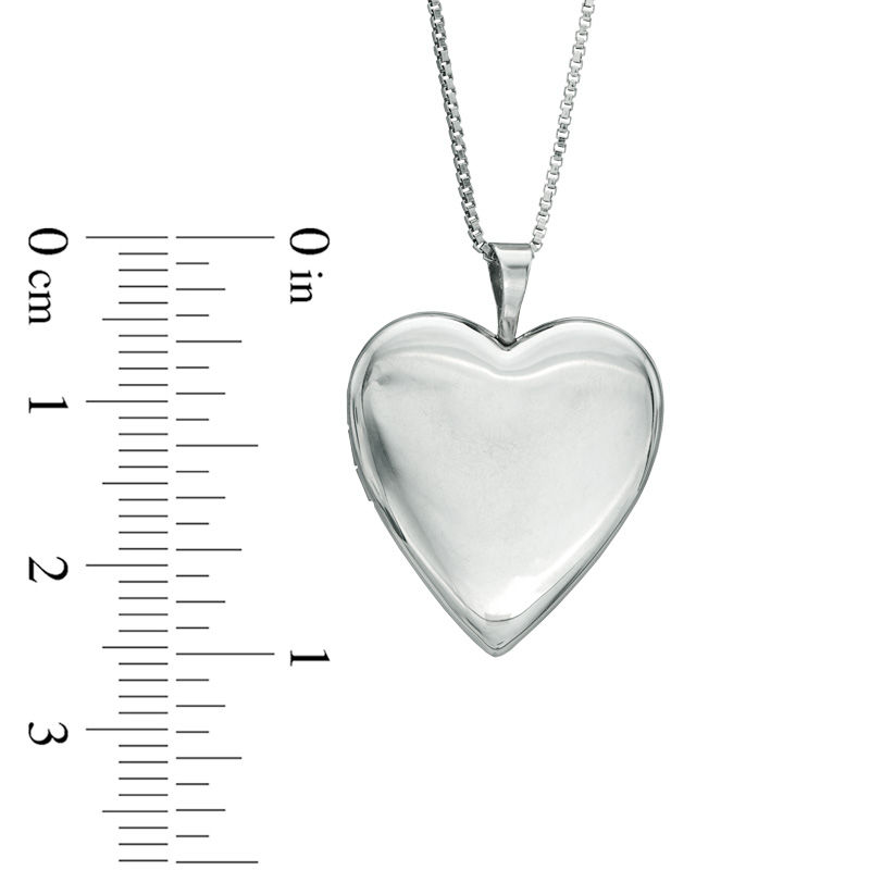 Main Image 2 of Previously Owned - Heart-Shaped Locket in Sterling Silver