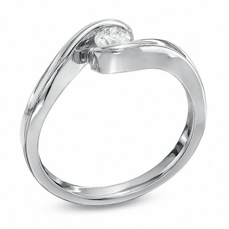 Main Image 2 of Previously Owned - Sirena™ 0.20 CT. Diamond Solitaire Ring in 10K White Gold