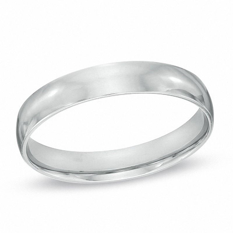 Previously Owned - Men's 4.0mm Polished Comfort Fit Wedding Band in Sterling Silver