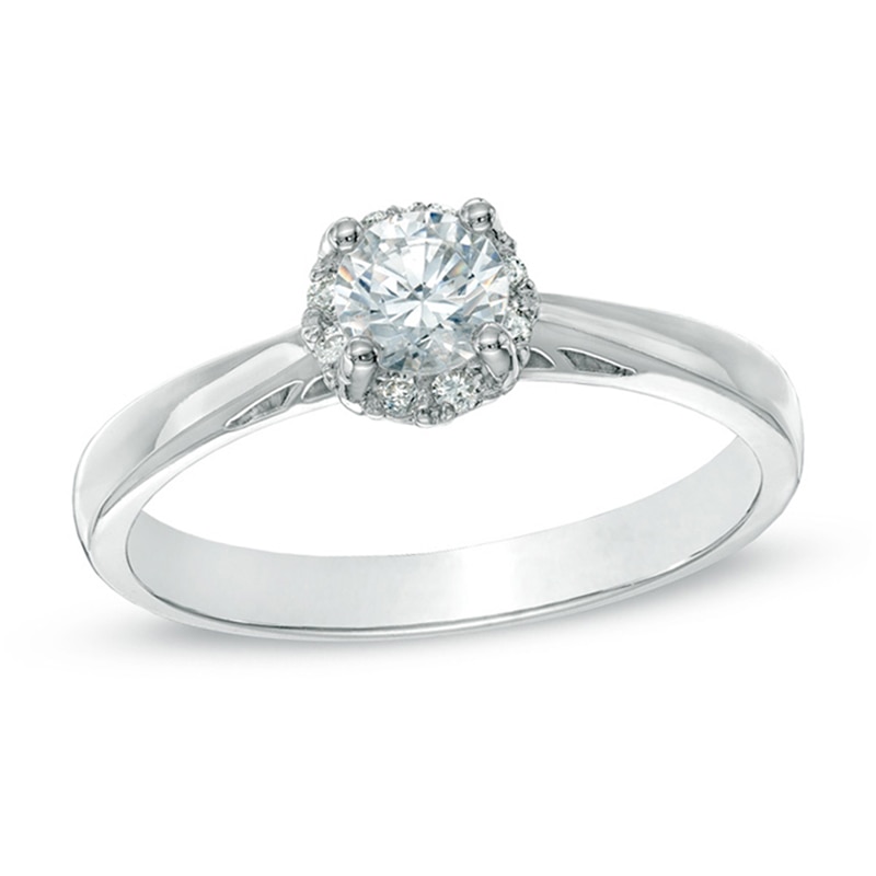 Previously Owned - 0.50 CT. T.W. Diamond Engagement Ring in 14K White Gold (I/I1)