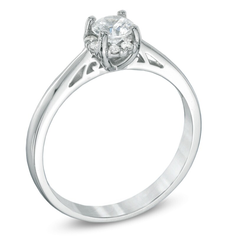 Previously Owned - 0.50 CT. T.W. Diamond Engagement Ring in 14K White Gold (I/I1)