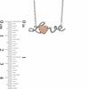 Thumbnail Image 1 of Previously Owned - Diamond Accent LOVE Heart Pendant in Sterling Silver and 10K Rose Gold