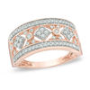 Thumbnail Image 1 of Previously Owned - 0.50 CT. T.W. Diamond Geometric Pattern Ring in 10K Rose Gold