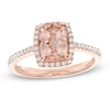 Thumbnail Image 0 of Previously Owned - Oval Morganite and Diamond Accent Ring in 10K Rose Gold