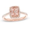 Thumbnail Image 0 of Previously Owned - Oval Morganite and Diamond Accent Ring in 10K Rose Gold