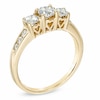 Thumbnail Image 1 of Previously Owned - 1.00 CT. T.W. Diamond Three Stone Past Present Future Engagement Ring in 14K Gold