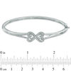 Thumbnail Image 2 of Previously Owned -  Diamond Accent Heart-Shaped Infinity Bangle in Sterling Silver