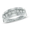Thumbnail Image 1 of Previously Owned - 1.00 CT. T.W. Diamond Comfort Fit Anniversary Band in 10K White Gold