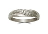 Previously Owned - Ladies' Diamond Accent Five Stone Slant Wedding Band in 10K White Gold