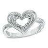 Thumbnail Image 1 of Previously Owned -  Diamond Accent Heart Ring in Sterling Silver