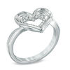 Thumbnail Image 2 of Previously Owned -  Diamond Accent Heart Ring in Sterling Silver