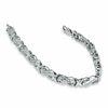 Thumbnail Image 2 of Previously Owned - 0.16 CT. T.W. Diamond Figure 8 and "X" Bracelet in Sterling Silver