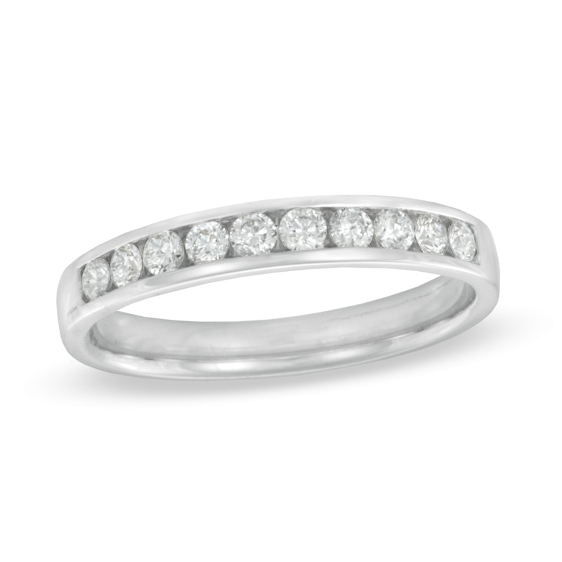 Previously Owned - 0.33 CT. T.W. Diamond Anniversary Band in 14K White Gold