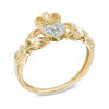 Thumbnail Image 2 of Previously Owned - Diamond Accent Claddagh Ring in 10K Gold