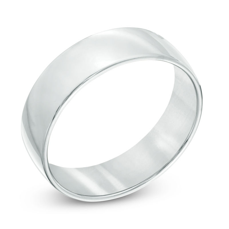 Main Image 2 of Previously Owned - 6.5mm Comfort Fit Wedding Band in 14K White Gold