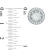 Thumbnail Image 3 of Previously Owned - Multi-Gemstone and Lab-Created  White Sapphire Frame Stud Earrings Set in Sterling Silver