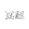 Thumbnail Image 1 of Previously Owned - 1.20 CT. T.W. Princess-Cut Diamond Solitaire Earrings in 14K White Gold (K-L/I2-I3)