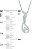 Previously Owned - 0.10 CT.  Canadian Diamond Cascading Teardrop Pendant in Sterling Silver (I/I2)
