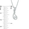 Thumbnail Image 1 of Previously Owned - 0.10 CT.  Canadian Diamond Cascading Teardrop Pendant in Sterling Silver (I/I2)