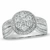 Thumbnail Image 1 of Previously Owned - 1.00 CT. T.W. Diamond Cluster Frame Ring in 10K White Gold