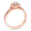 Thumbnail Image 2 of Previously Owned - 0.45 CT. T.W. Diamond Double Frame Bridal Set in 14K Rose Gold