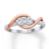Thumbnail Image 1 of Previously Owned - Ever Us™ 0.50 CT. T.W. Two-Stone Diamond Swirl Anniversary Band in 14K Two-Tone Gold