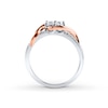Thumbnail Image 2 of Previously Owned - Ever Us™ 0.50 CT. T.W. Two-Stone Diamond Swirl Anniversary Band in 14K Two-Tone Gold