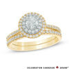 Thumbnail Image 1 of Previously Owned - Celebration  Grand™ 0.85 CT. T.W. Diamond Double Frame Bridal Set in 14K Gold (I/I1)