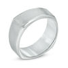 Thumbnail Image 1 of Previously Owned - Men's 9.0mm Beveled Edge Comfort Fit Wedding Band in Titanium