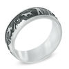 Thumbnail Image 1 of Previously Owned - Men's 8.0mm Comfort Fit Duck Hunt Dome Wedding Band in Cobalt