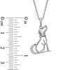 Thumbnail Image 3 of Previously Owned - Tender Voices® Diamond Accent Dog Pendant in Sterling Silver